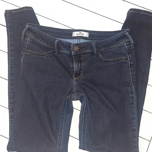 HOLLISTER | skinny jeggings-Sz 7 dark denim - Picture 2 of 3